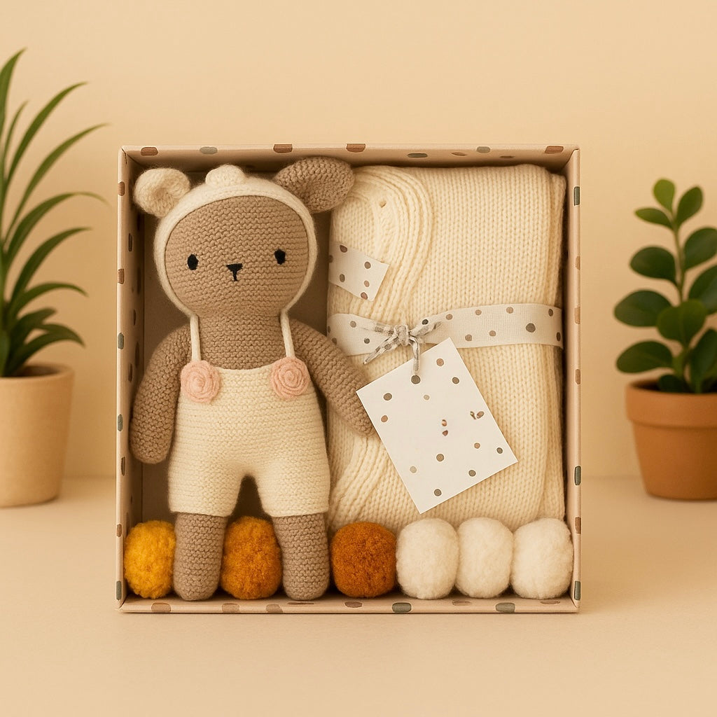 Luxury Knitted Bunny Gift Set