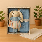 Knitted Bunny Doll & Blanket Gift Set
