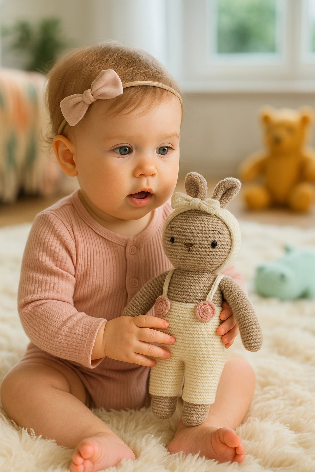 Whumies Knitted Soft Ivory Beige Doll