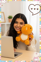 Rocco – The Cuddly Orange Dinosaur Plush Soft Toy