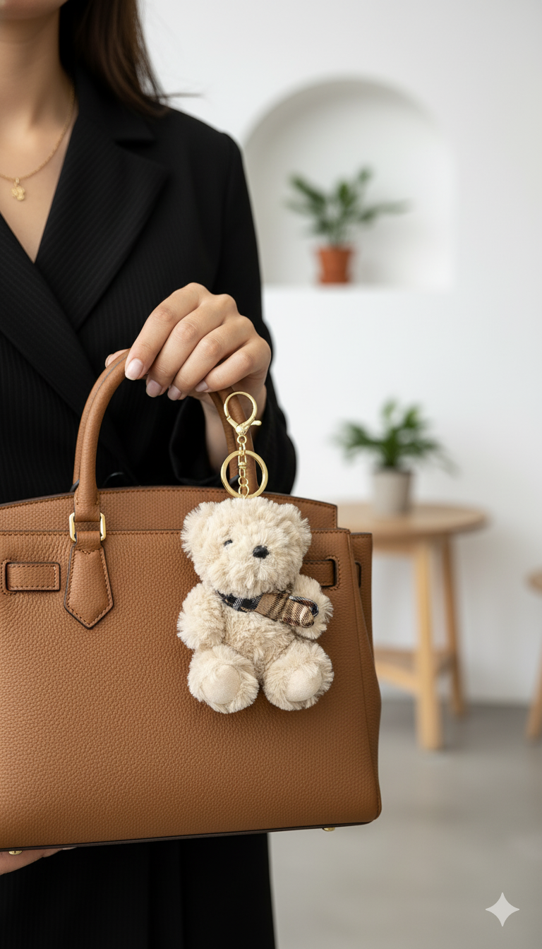 Teddy Bear Plush Bag Charm/Keychain