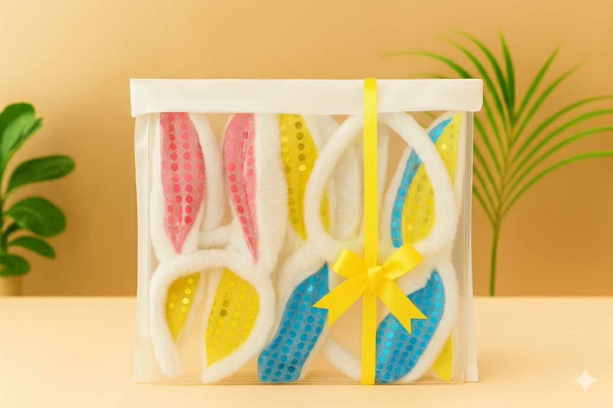Colorful Bunny Ear Hairbands Pack (Pack OF 9)