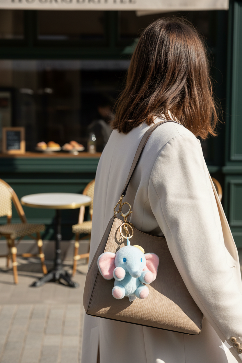 Kawaii Elephant Plush Bag Charm/Keychain