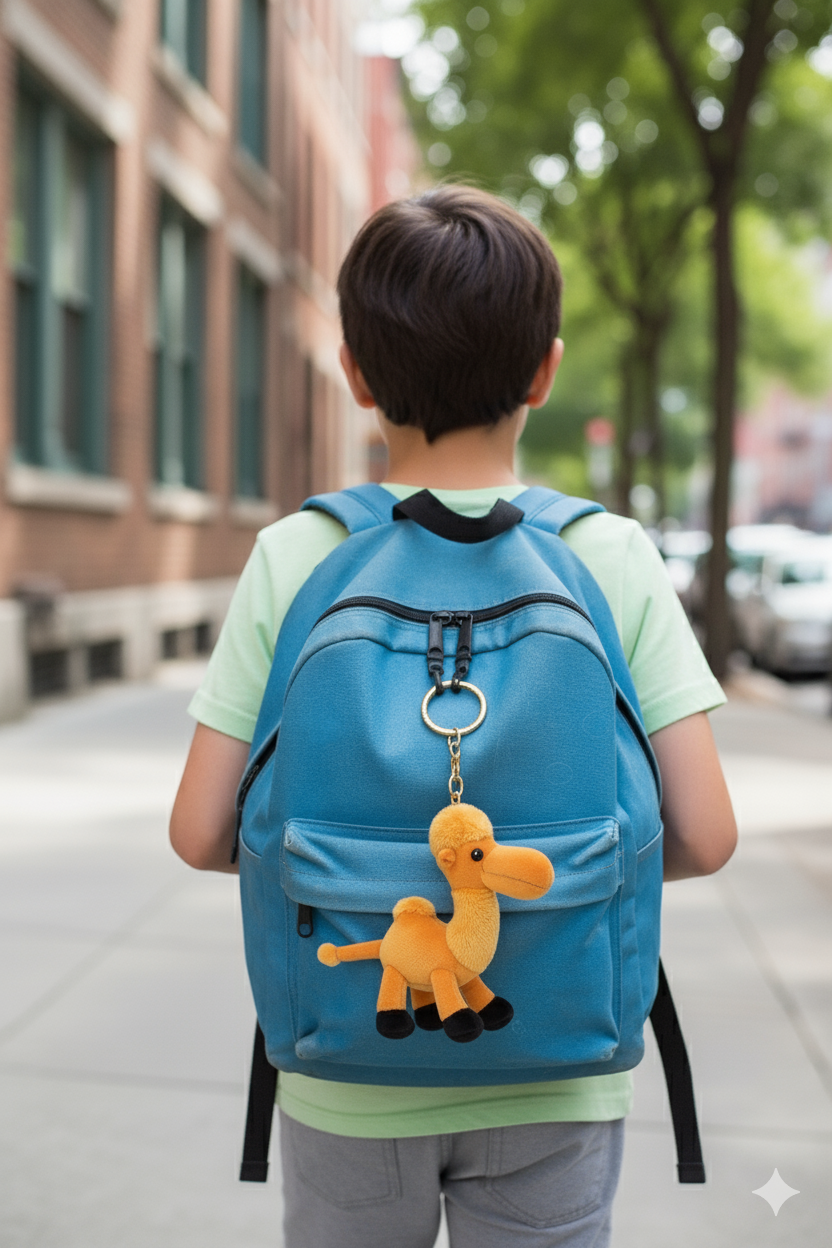Camel Plush Bag Charm