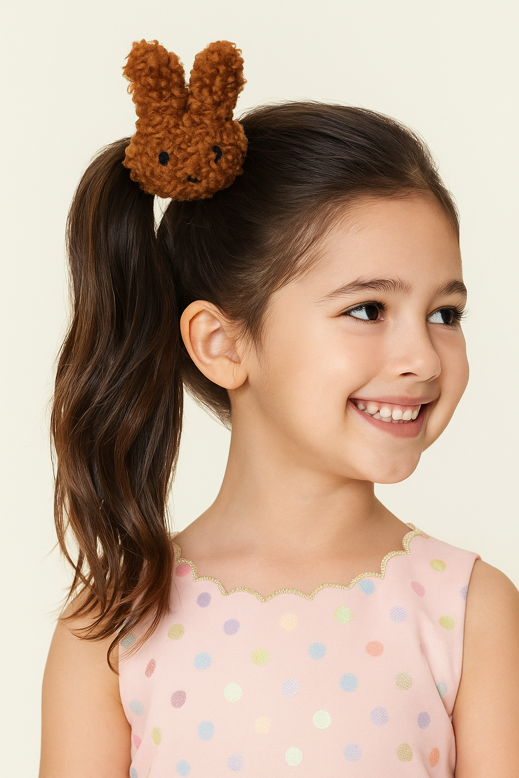 Plush Bunny Rubber Bands – Set of 3 Cute Kids Hair Ties | Soft Faux scrunchie | Hair accessories for girls