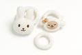 Fluffy Bunny Hair Accessory Duo – Plush Bunny hair tie & Cute Cartoon Hair Clip