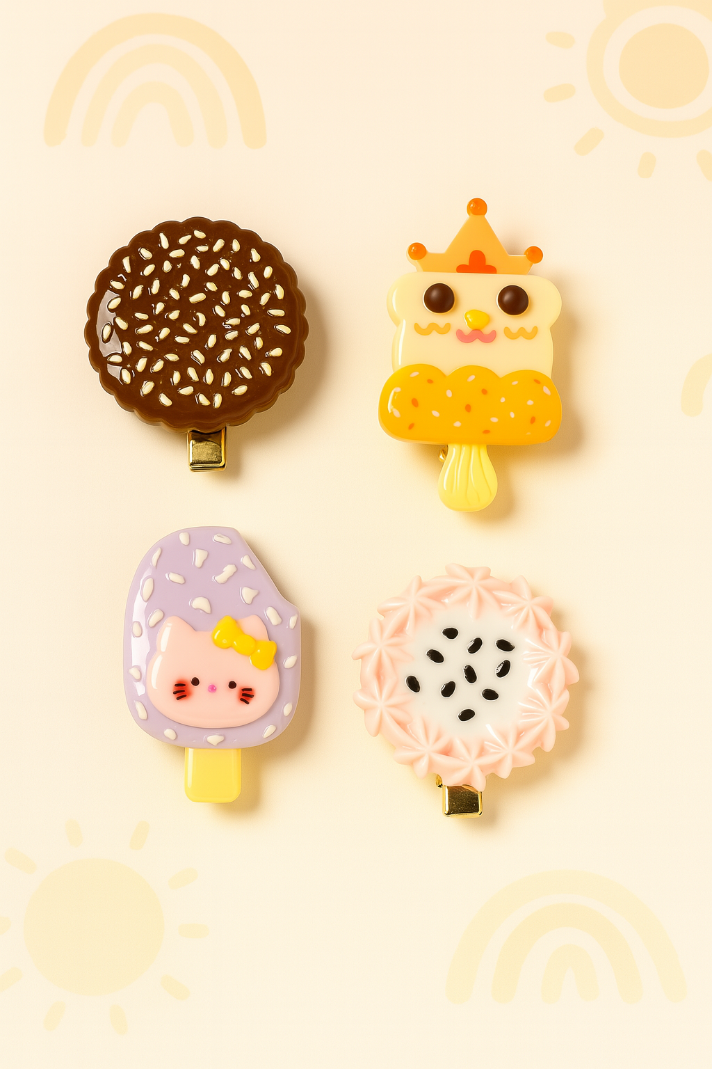 Whumies Set of 4 Cute Hair Clips for Girls – Party Hair Accessory for girls