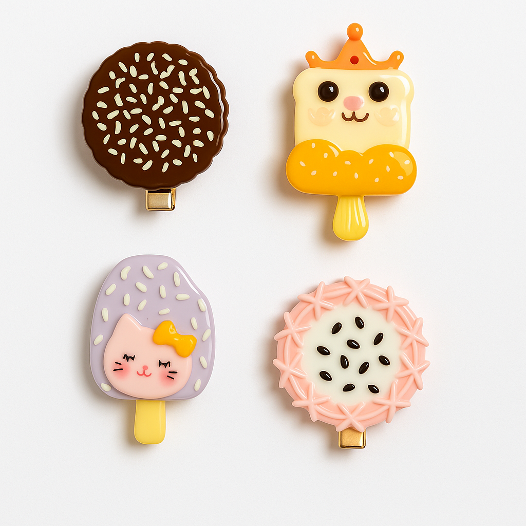 Whumies Set of 4 Cute Hair Clips for Girls – Party Hair Accessory for girls