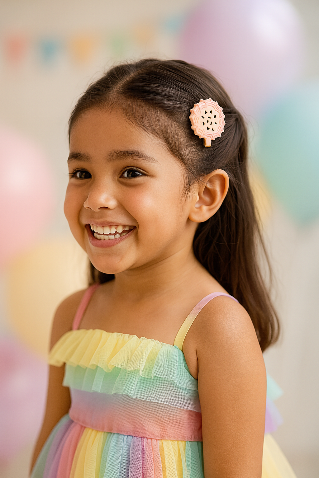 Whumies Set of 4 Cute Hair Clips for Girls – Party Hair Accessory for girls