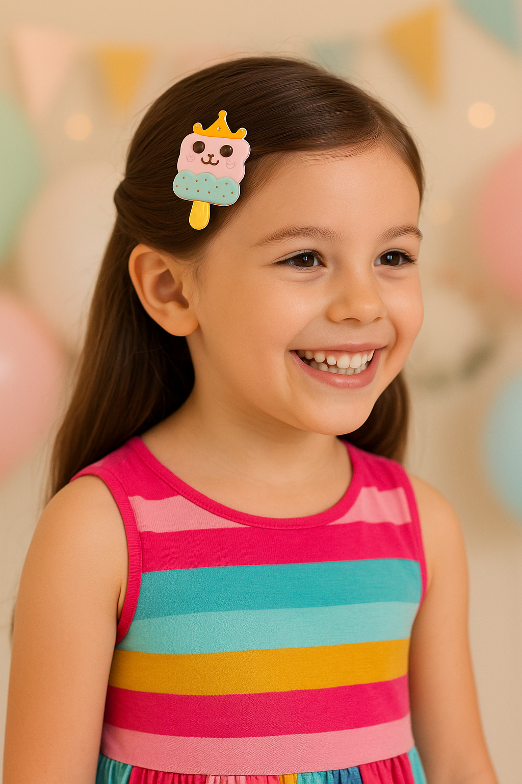 Whumies Set of 4 Cute Hair Clips for Girls – Party Hair Accessory for girls