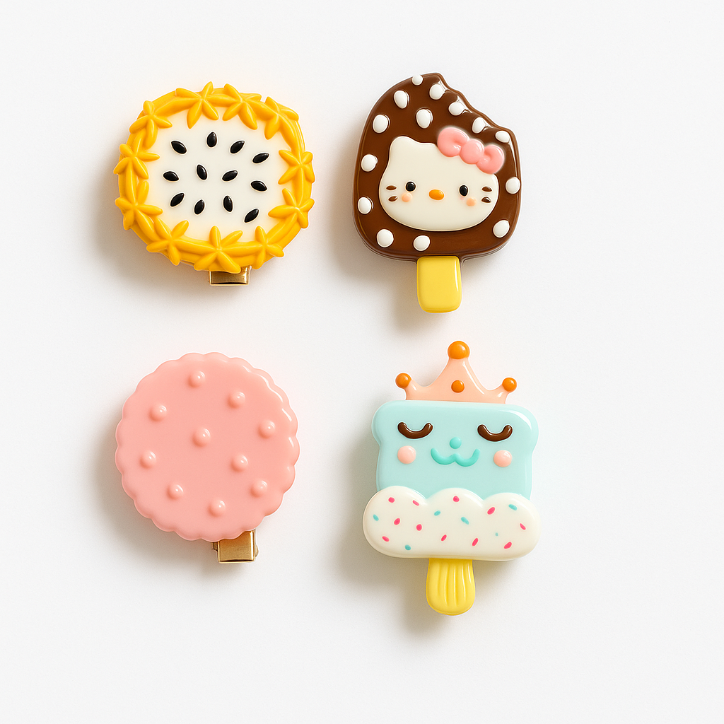 Whumies Set of 4 Cute Hair Clips for Girls – Party Hair Accessory for girls