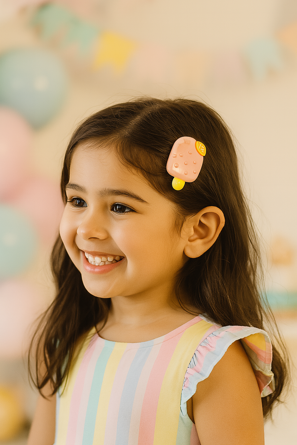 Whumies Set of 4 Cute Popsicle & Cookie Hair Clips