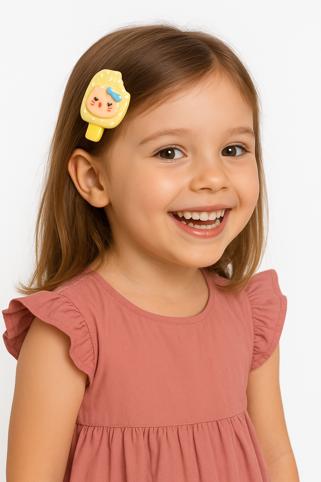 Set of 4 Cute Popsicle & Cookie Hair Clips