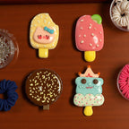 Set of 4 Cute Popsicle & Cookie Hair Clips