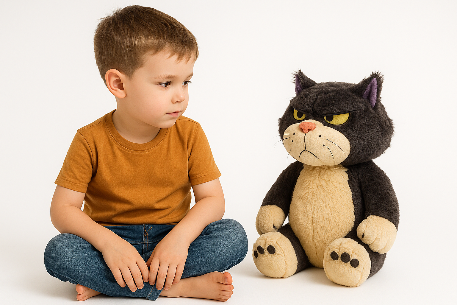 Whumies Angry Cat Toy | Funny Grumpy Stuffed Animal for Cat Lovers