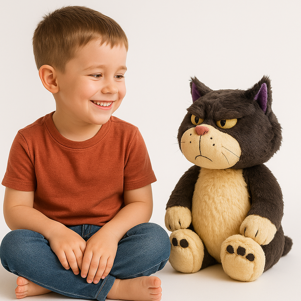 Whumies Angry Cat Toy | Funny Grumpy Stuffed Animal for Cat Lovers
