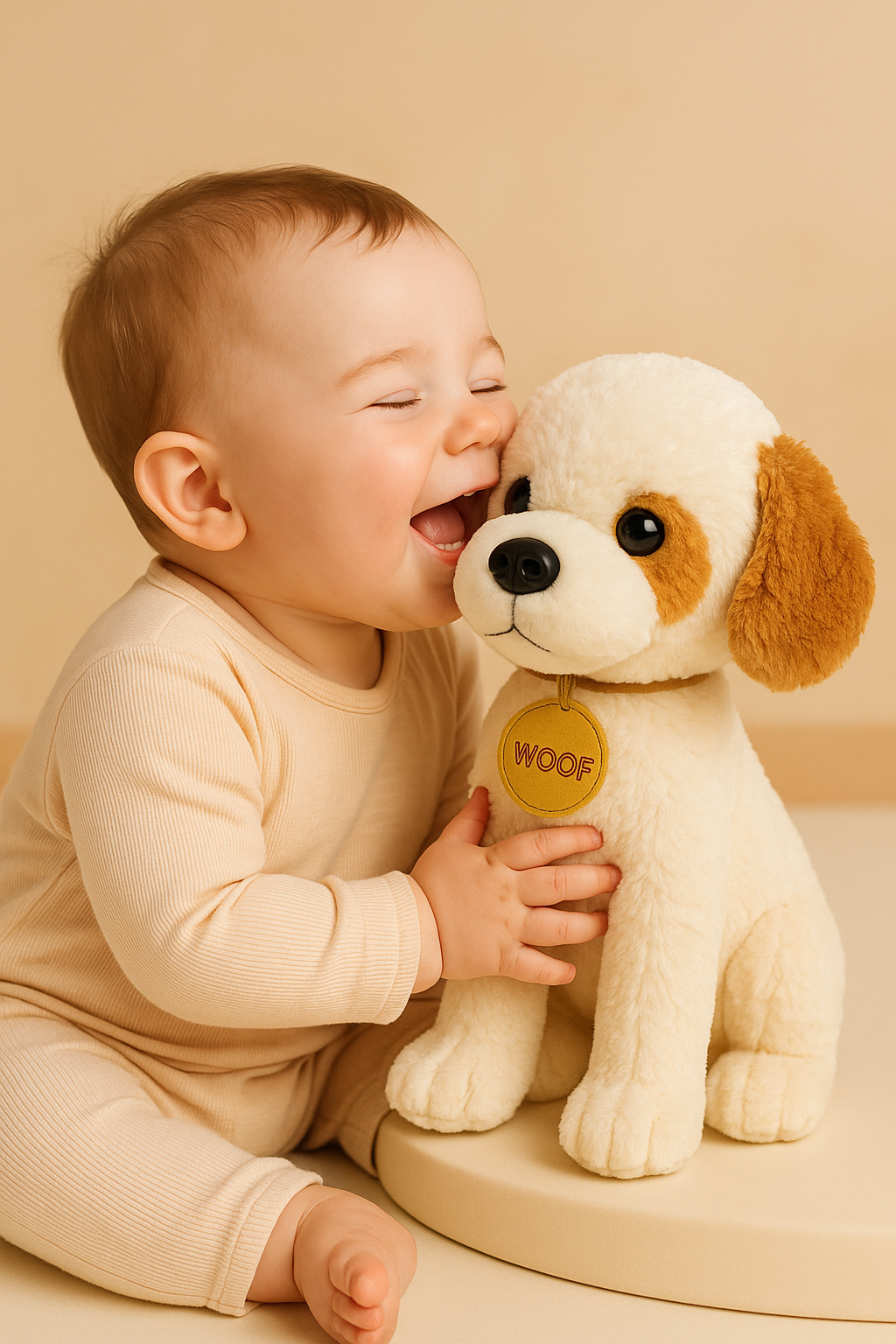 Whumies Plush Puppy Dog Toy with Collar Tag