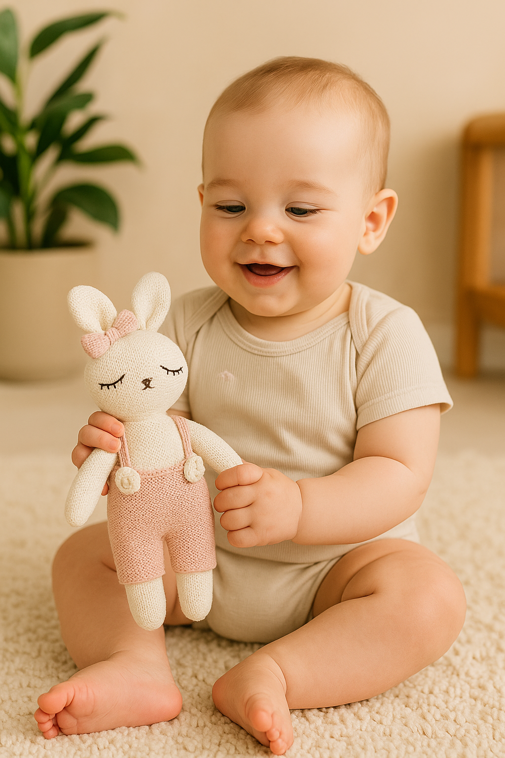 Whumies Knitted Bunny Baby Gift Set