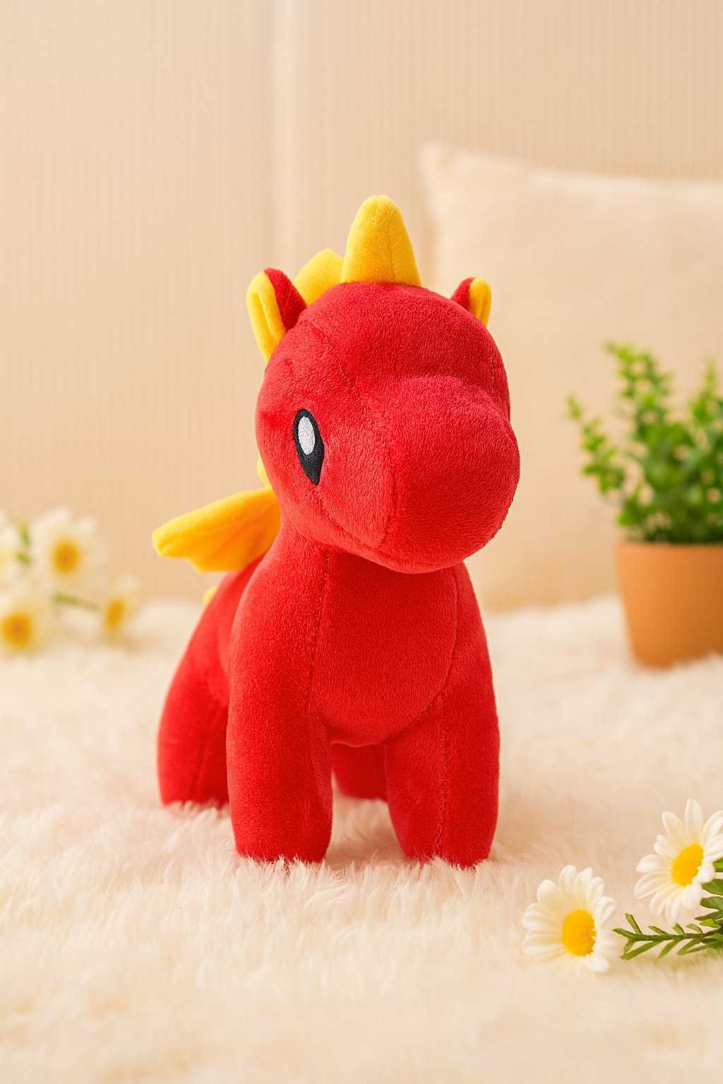 Whumies Red Dinosaur Soft Toy
