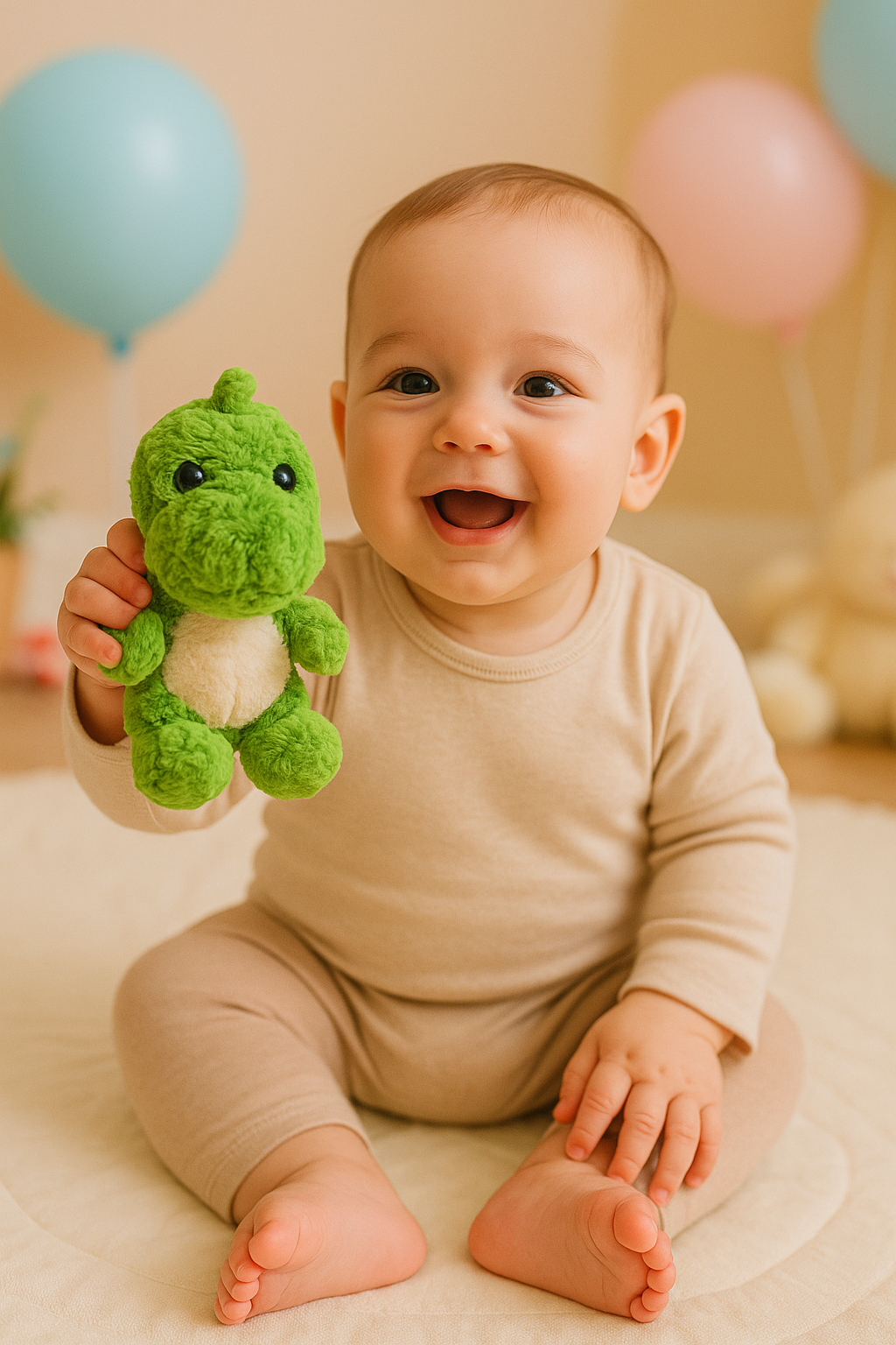 Whumies Green Dinosaur Plush Toy | Soft & Cuddly Dino