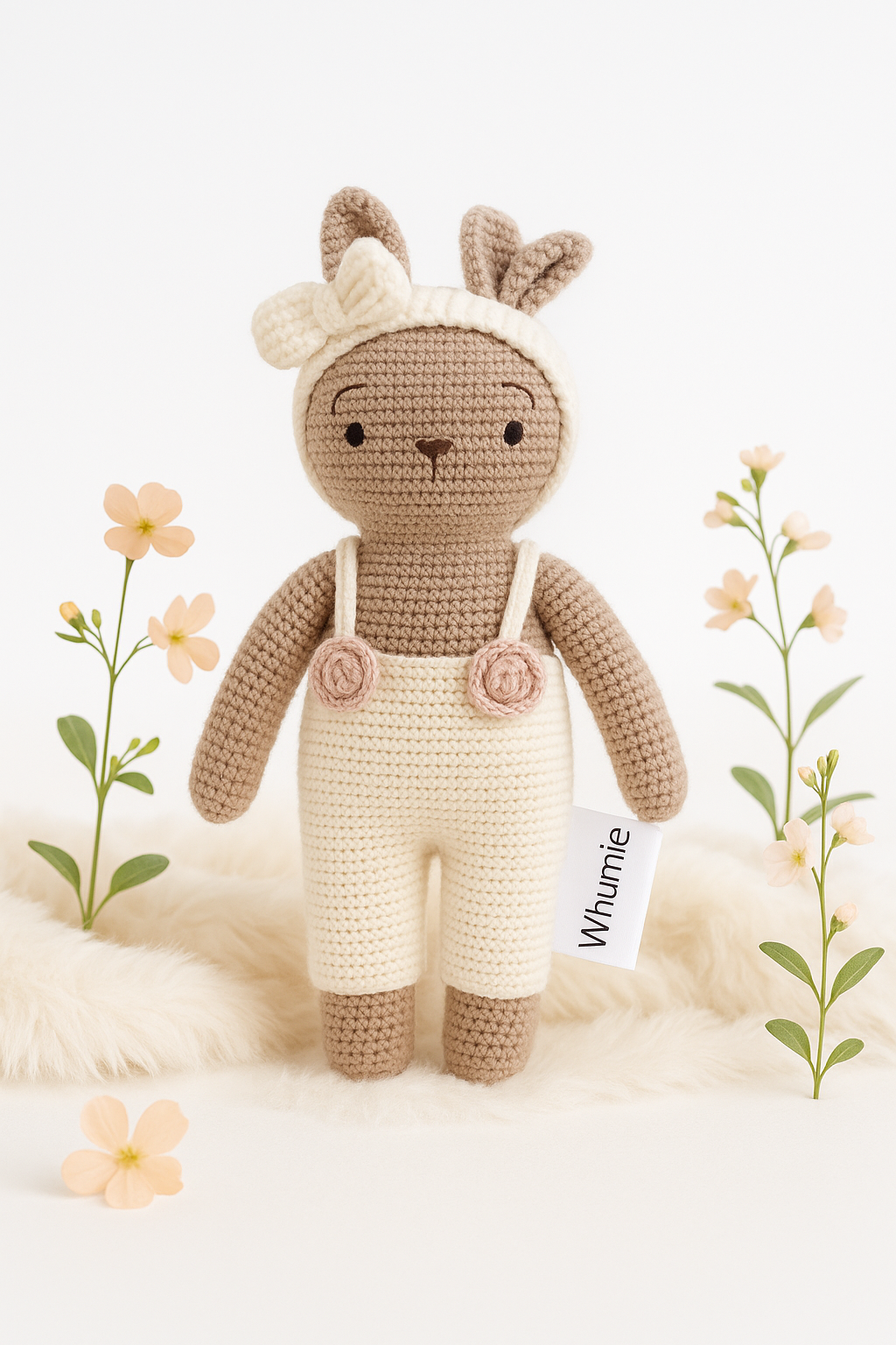 Whumies Knitted Soft Ivory Beige Doll