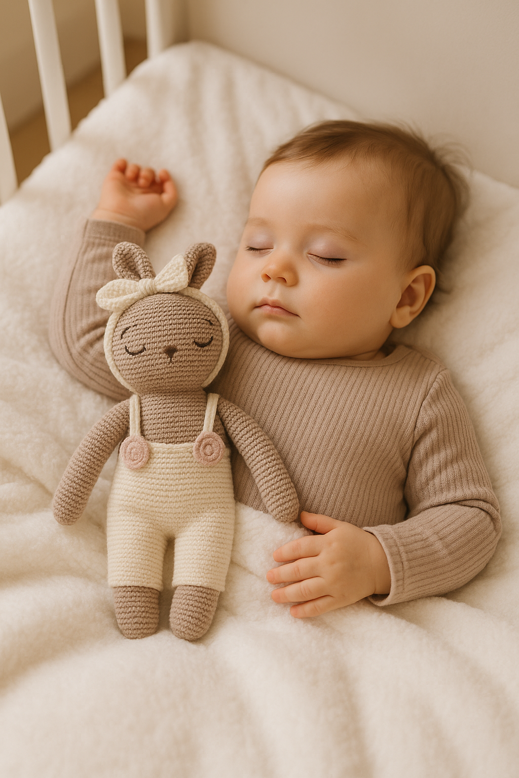 Whumies Knitted Soft Ivory Beige Doll