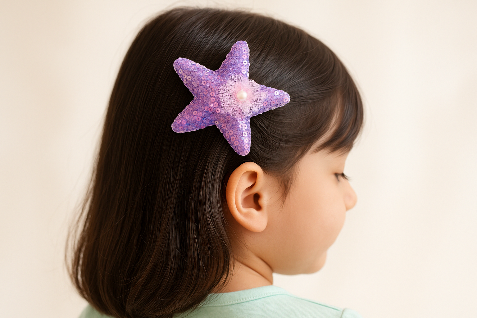 Baby Girl Hair Clips Set | Cute Star & Unicorn Design