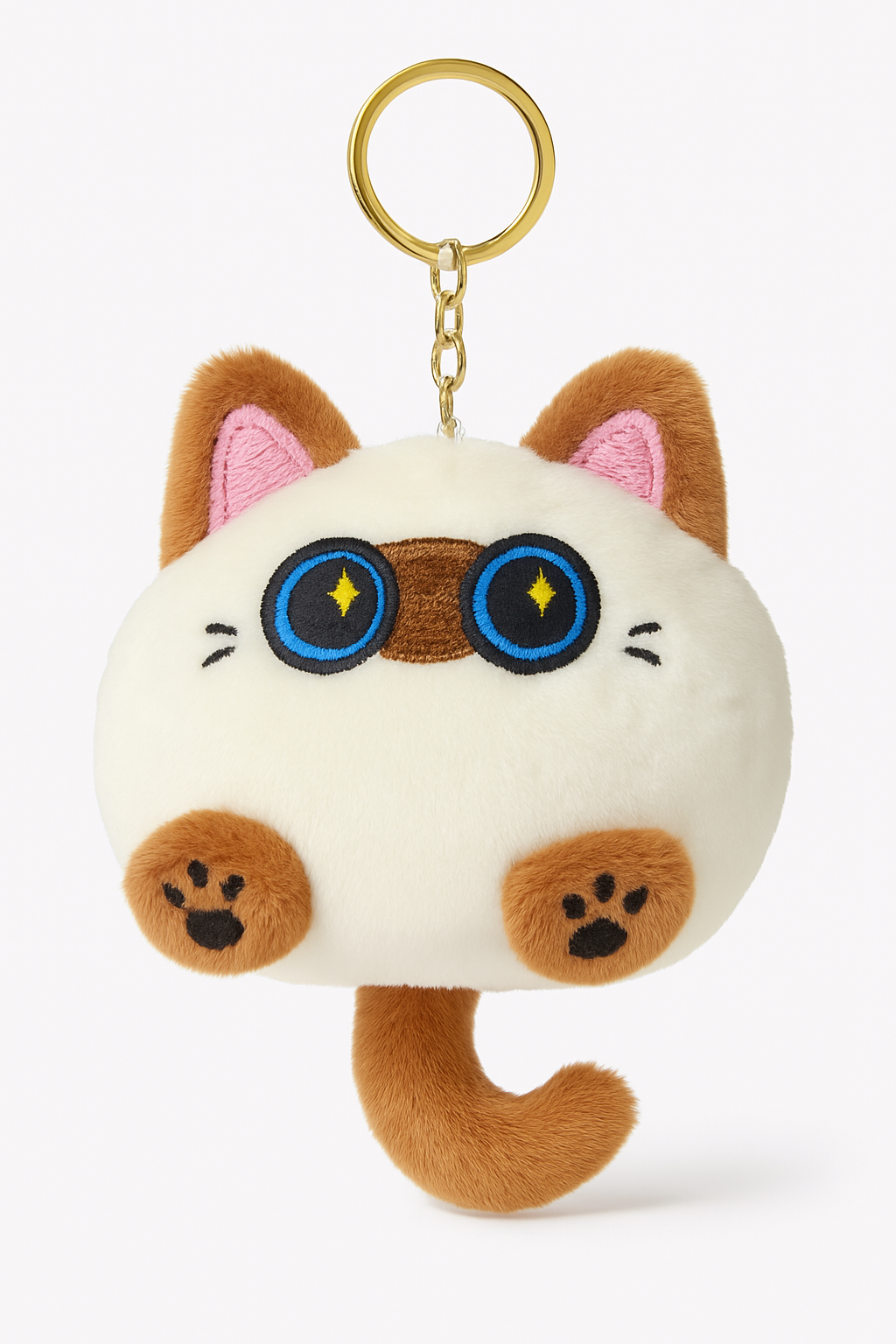 Plush Cat Keychain – Cute & Fluffy Bag Accessory