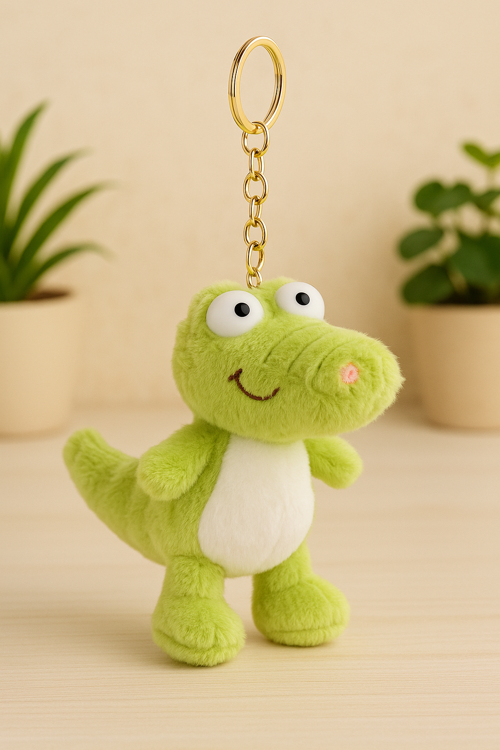 Plush Crocodile Keychain
