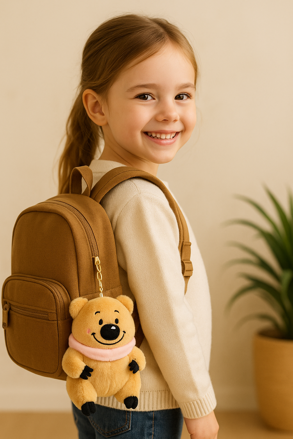 Kawaii Bear Plush Keychain