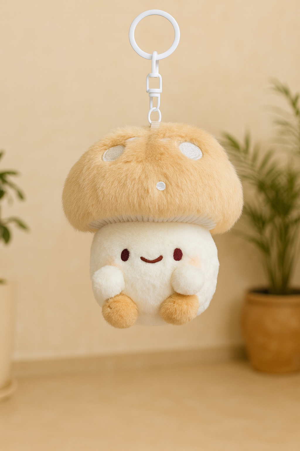 Plush Mushroom Keychain