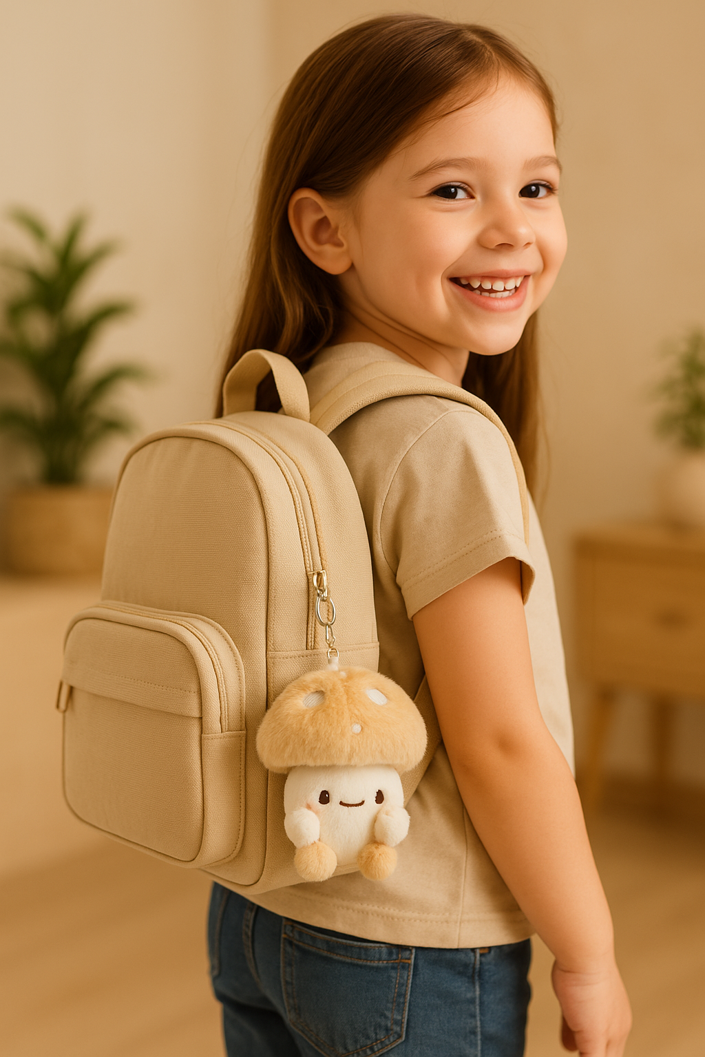 Plush Mushroom Keychain
