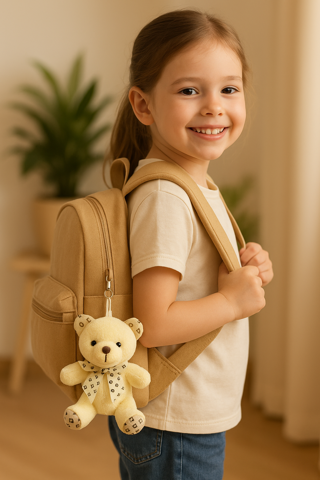 Plush Brown Teddy Keychain