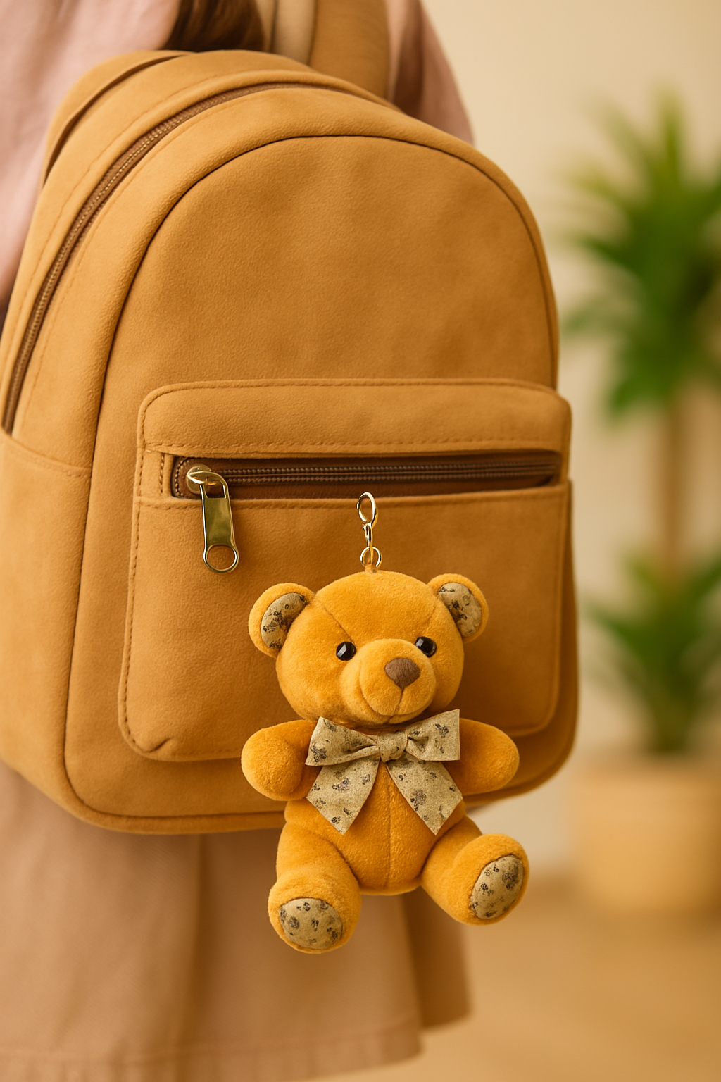 Plush Brown Teddy Keychain