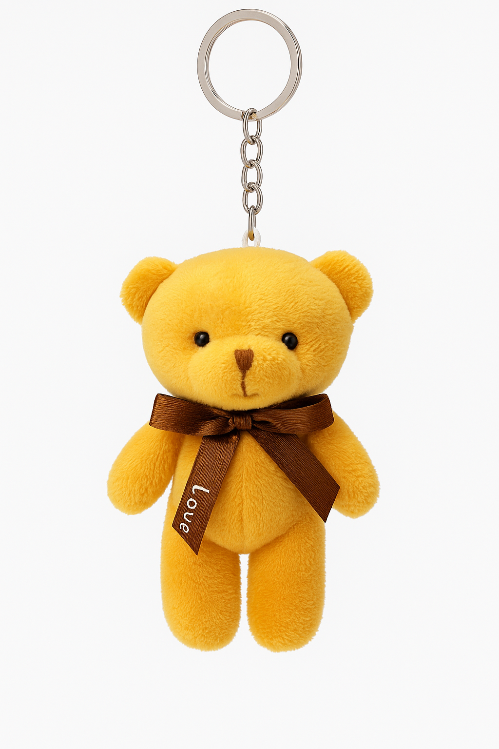 Plush Gold Teddy Keychain
