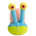 Colorful children's chair with large eyes and antennas on a white background