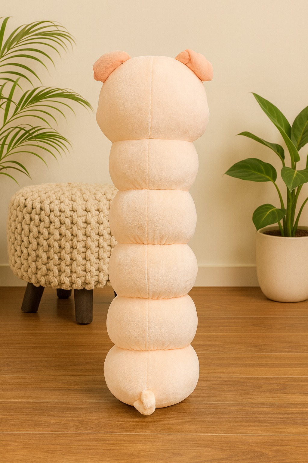 Piggy Paws Plush Hug Pillow