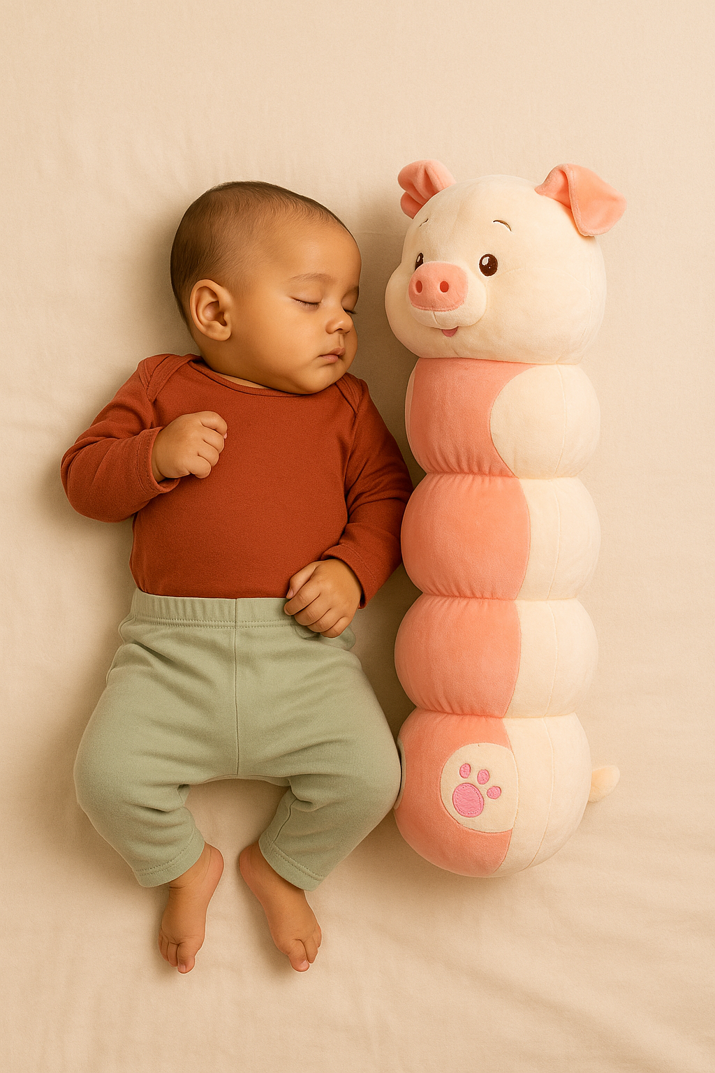 Piggy Paws Plush Hug Pillow