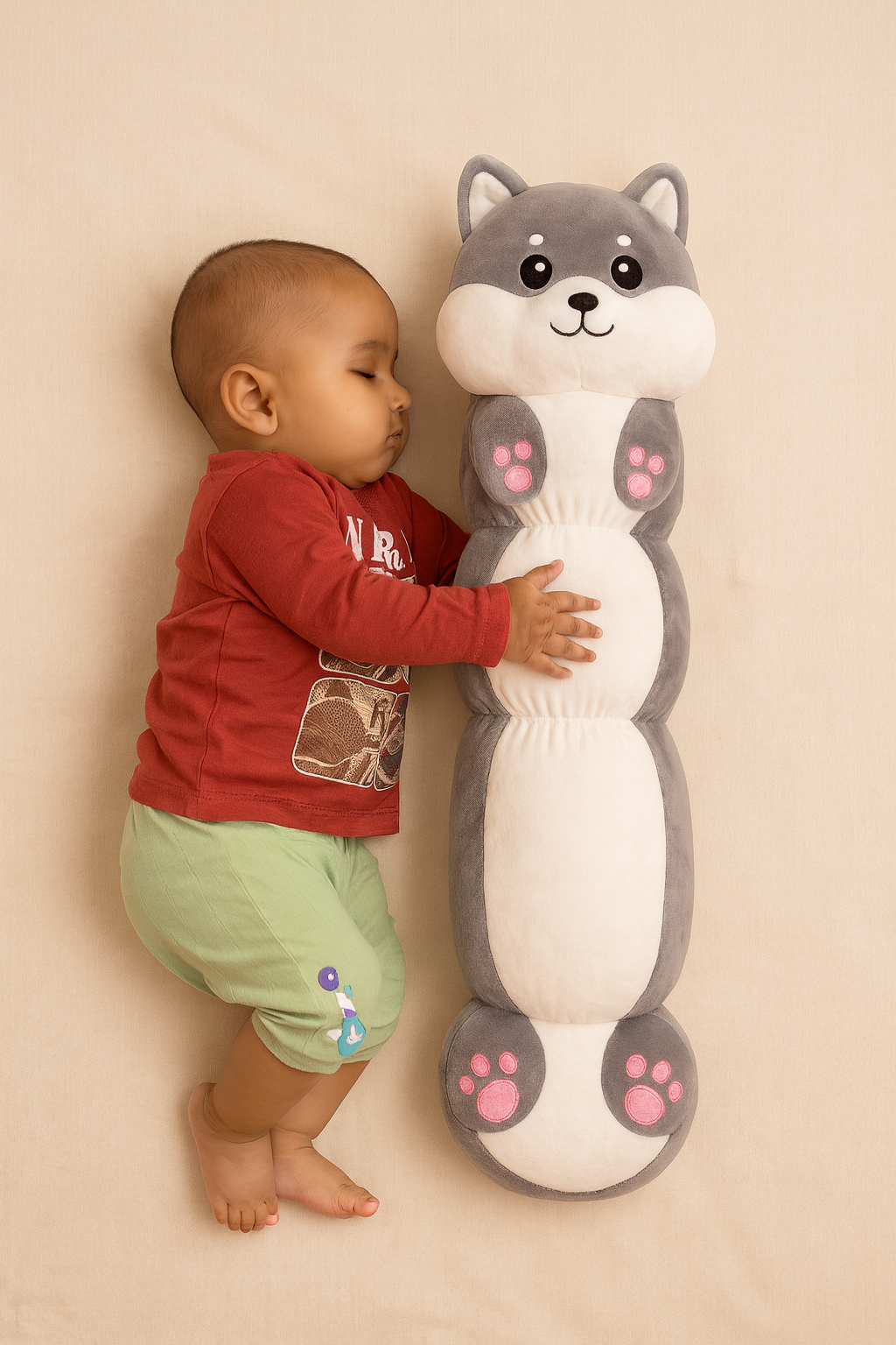 Husky Paws Plush Hug Pillow