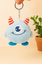 Kawaii Moon-Eye Monster Plush Keychain
