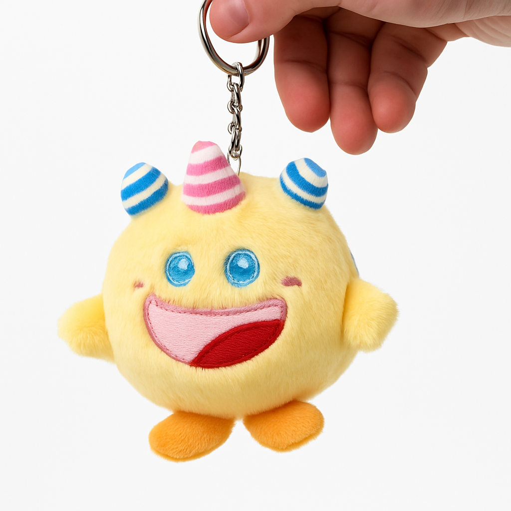 Happy Monster Plush Keychain