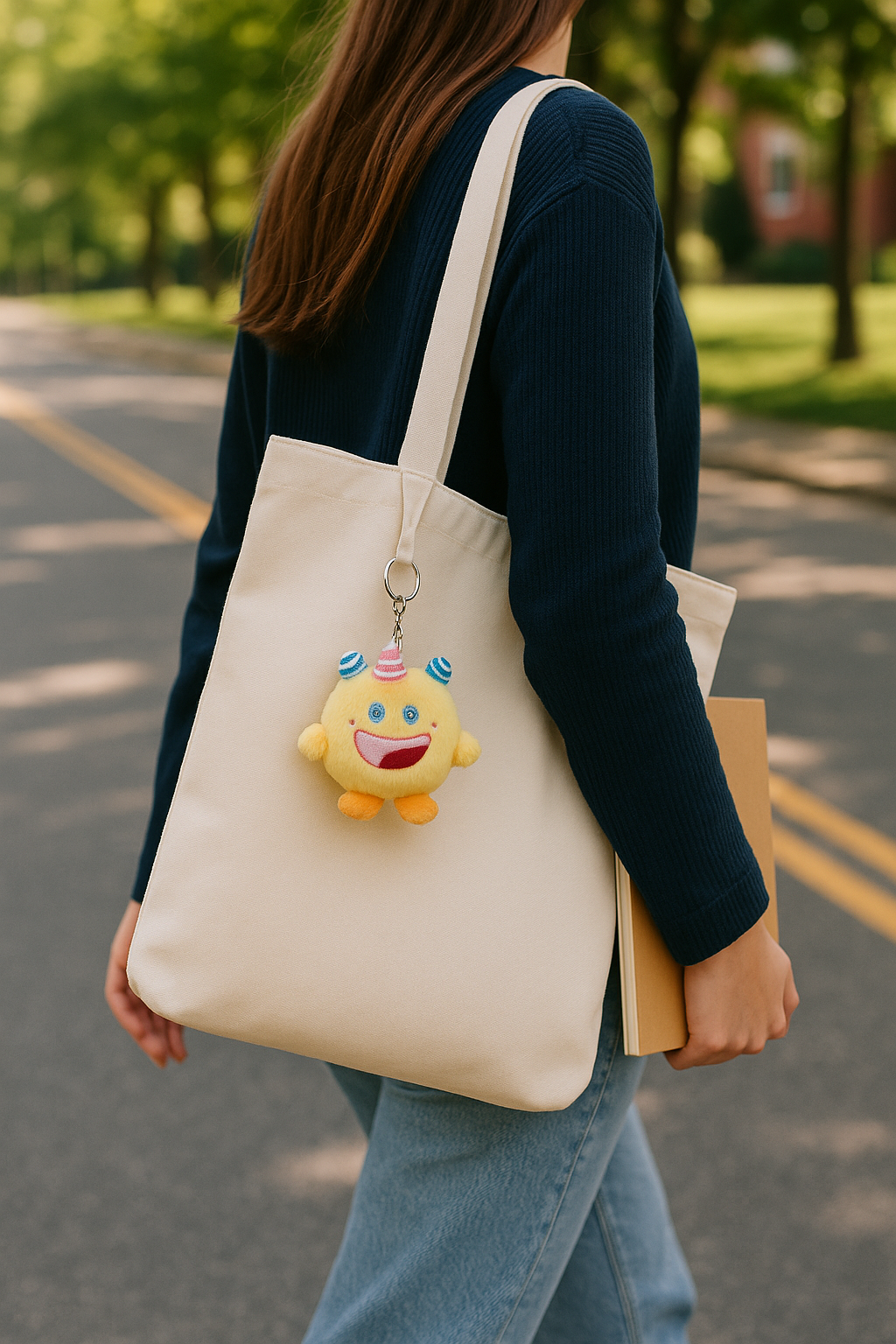 Happy Monster Plush Keychain