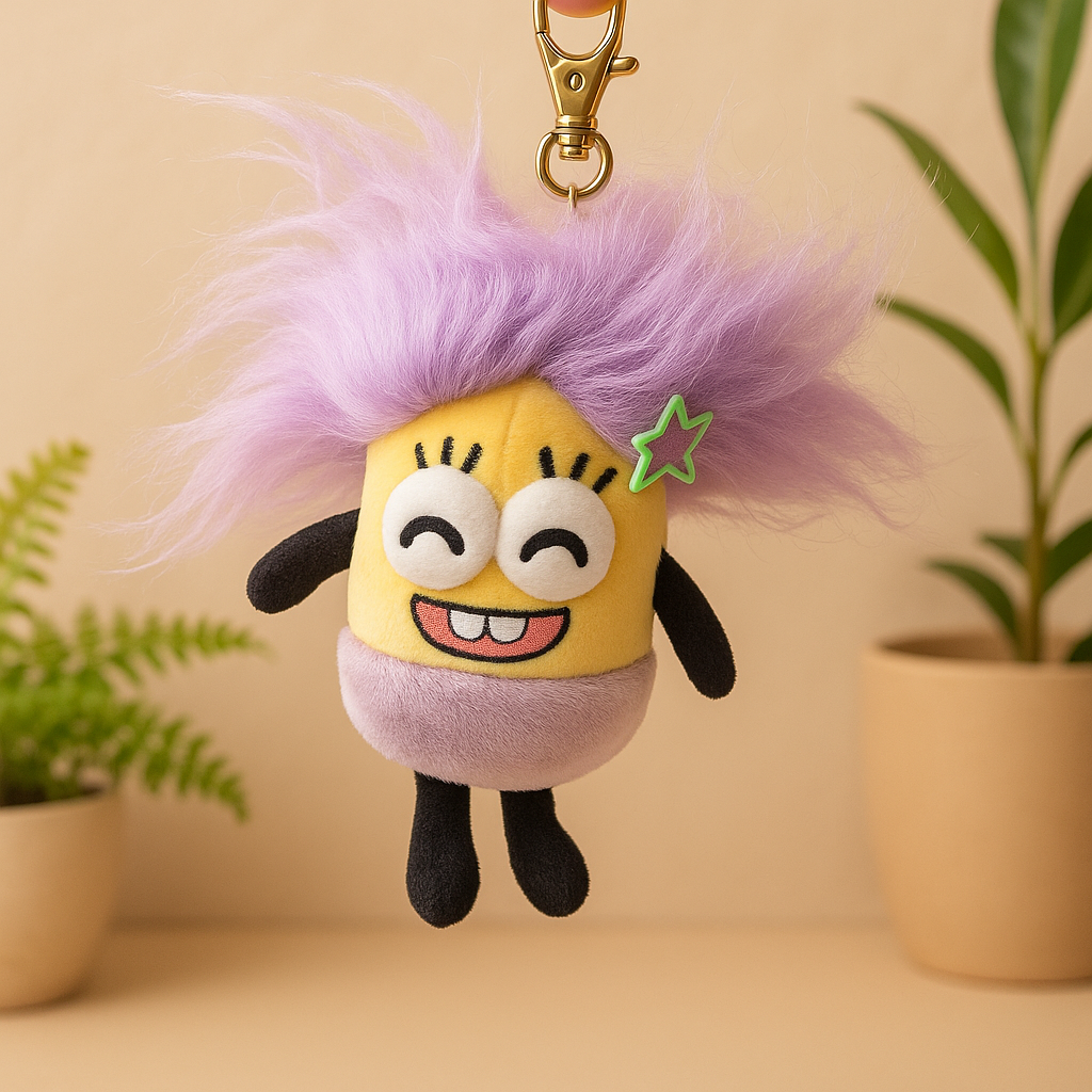 Weird Patty Plush Keychain with Mini Hair Kit