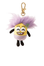 Plush keychain with a cartoon character on a white background
