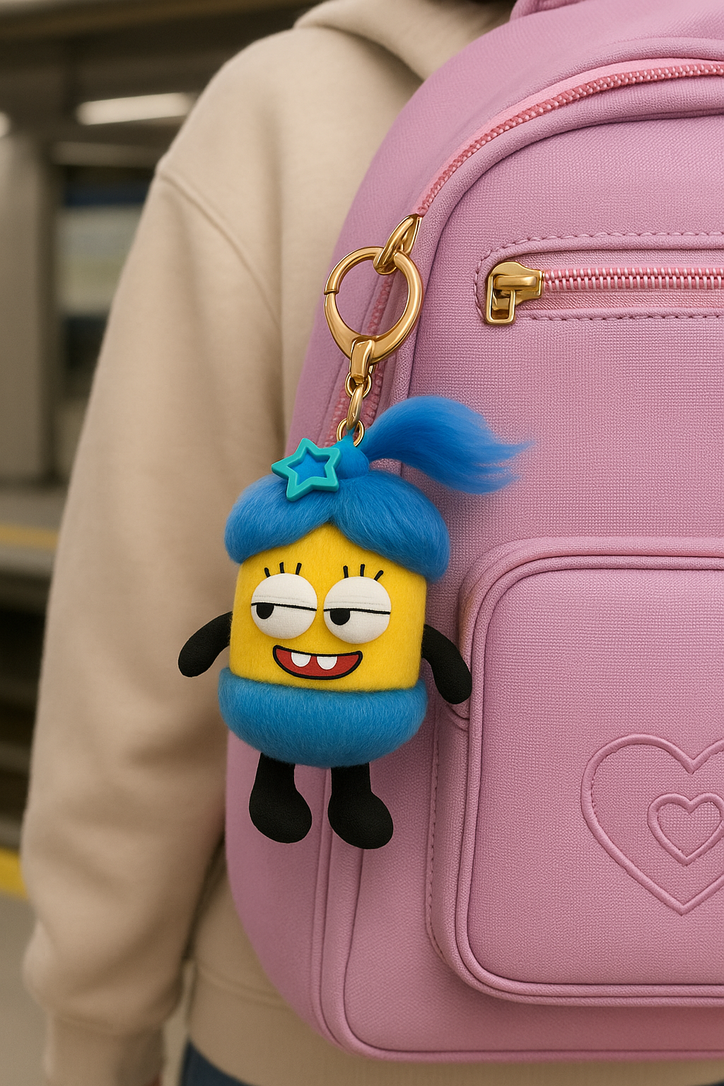 Weird Patty Plush Keychain with Mini Hair Kit