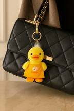 Yellow Duck Plush Keychain with apron
