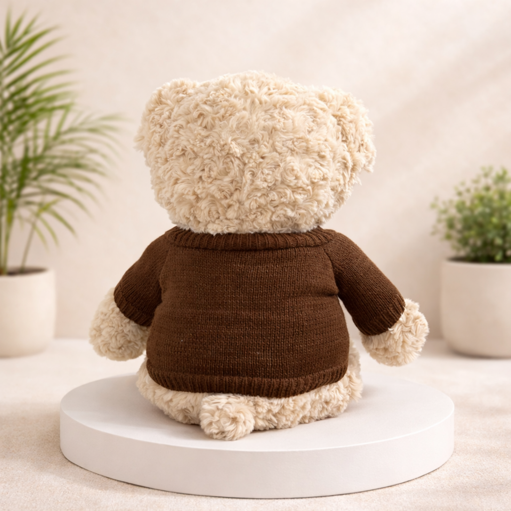 Hugo – The Crochet Love Sweater Bear Plush Soft Toy
