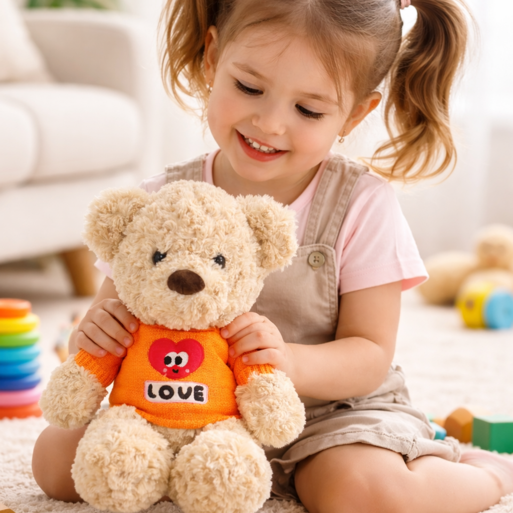 Hugo – The Crochet Love Sweater Bear Plush Soft Toy