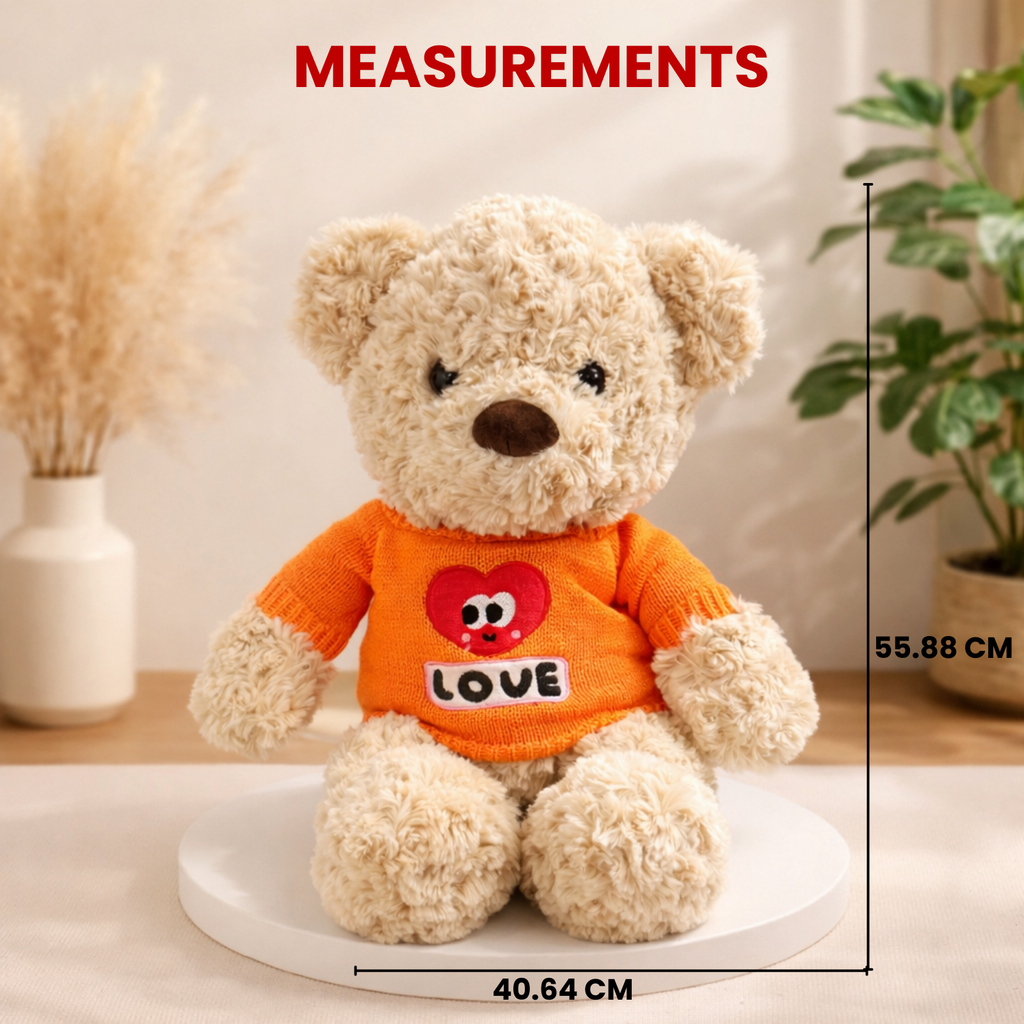 Hugo – The Crochet Love Sweater Bear Plush Soft Toy