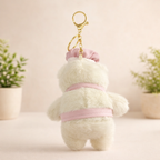 White Chef Teddy Plush Bag Charm with a “Sweet” Hat